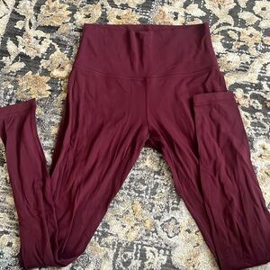 lululemonn align 28” maroon leggings